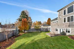 Large flat backyard that is fully fenced