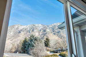 View of mountains from loft