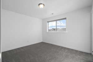 View of carpeted spare room