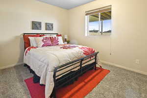 Bedroom featuring carpet floors