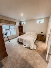 View of carpeted bedroom