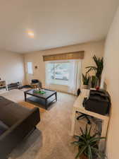 View of carpeted living room