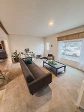 View of carpeted living room