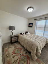 #3 Bedroom is light and bright with west facing window and featuring carpet