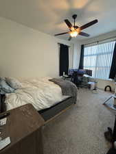 #1Primary bedroom -Large and spacious primary bedroom featuring carpet flooring and ceiling fan