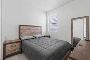 View of carpeted bedroom