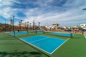 View of sport court featuring basketball court