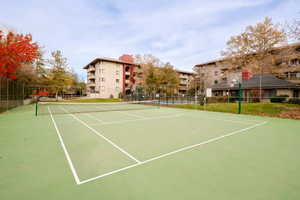 View of tennis court