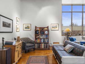 Living Room is also the bedroom  and kitchen area upstairs.