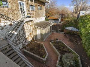 Aerial view of patio