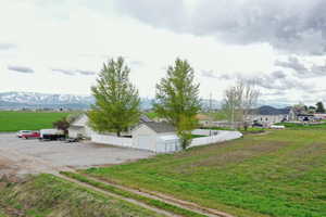 Exterior space featuring a mountain view