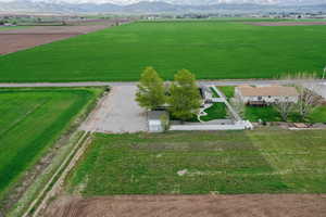 Bird's eye view with a mountain view and a rural view