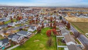 Birds eye view of property