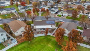 Birds eye view of property