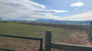 View of mountain feature with a rural view