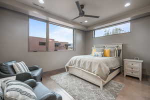 Bedroom with ceiling fan