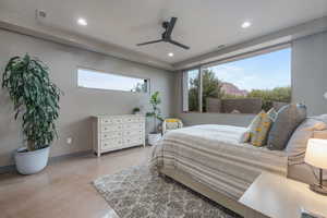 Bedroom with ceiling fan