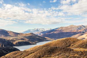 Mountain view with a water view