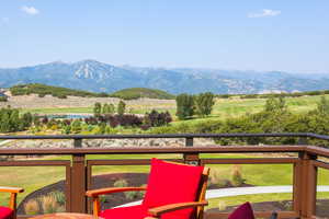 View of mountain feature with a rural view