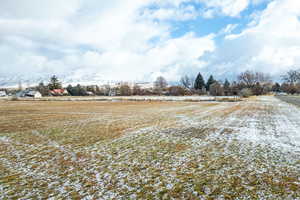 View of yard with a rural view