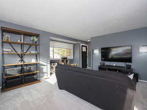 View of carpeted living room