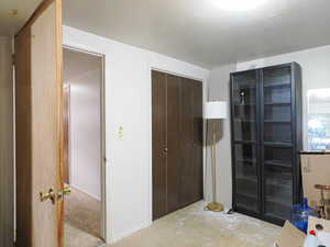 Interior space featuring a closet