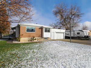 View of front facade with a garage