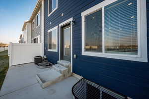 View of patio featuring cooling unit