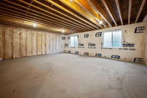 Basement featuring plenty of natural light