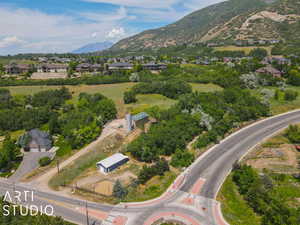 Bird's eye view featuring a mountain view