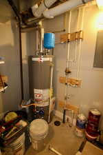 Utilities with electric panel and gas water heater