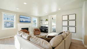 Family Room with a wealth of natural light and light