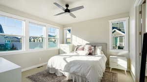 Primary Bedroom featuring ceiling fan