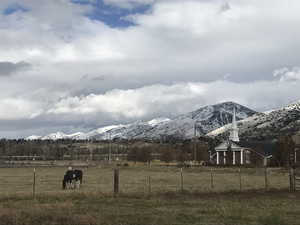 View of mountain feature with a rural view