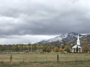 Mountain view featuring a rural view