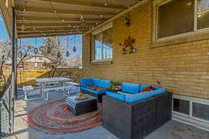 View of patio / terrace with an outdoor hangout area