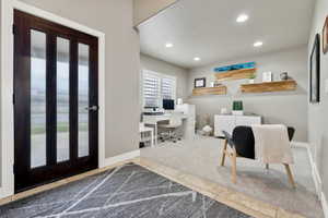 Office featuring tile patterned floors