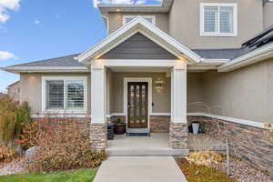 Entrance to property with french doors