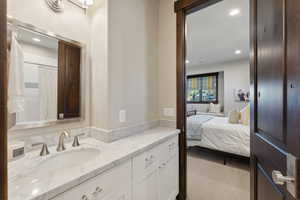 Bathroom featuring vanity