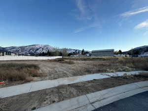 View of yard featuring a mountain view