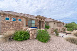 View of prairie-style home