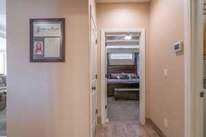 Hallway featuring light hardwood / wood-style floors