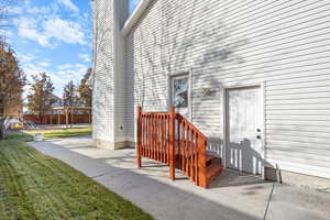 Exterior space featuring a yard