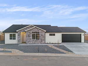 Ranch-style house with a garage