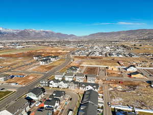 Drone / aerial view with a mountain view