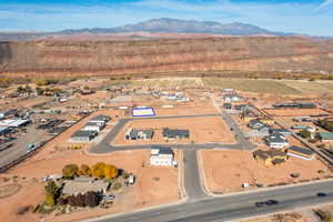 Drone / aerial view featuring a mountain view