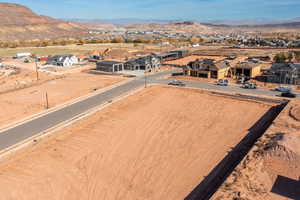 Aerial view featuring a mountain view