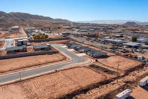 Drone / aerial view with a mountain view