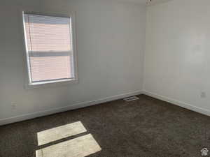 Carpeted empty room featuring a wealth of natural light