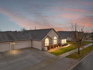 Ranch-style home with a garage